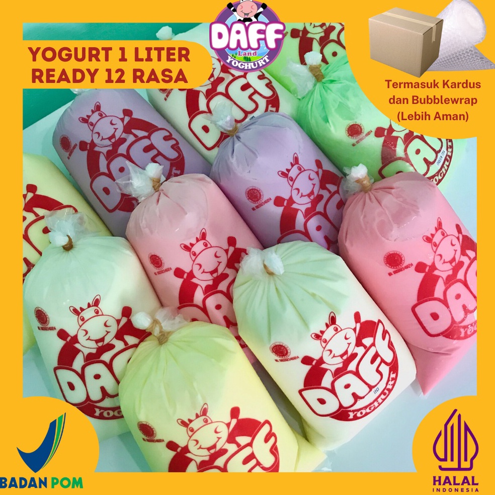 

Kir!m Sek4rang (BPOM) PREMIUM YOGURT 1 LITER KEMASAN PLASTIK READY 12 | DAFF YOGHURT New Product