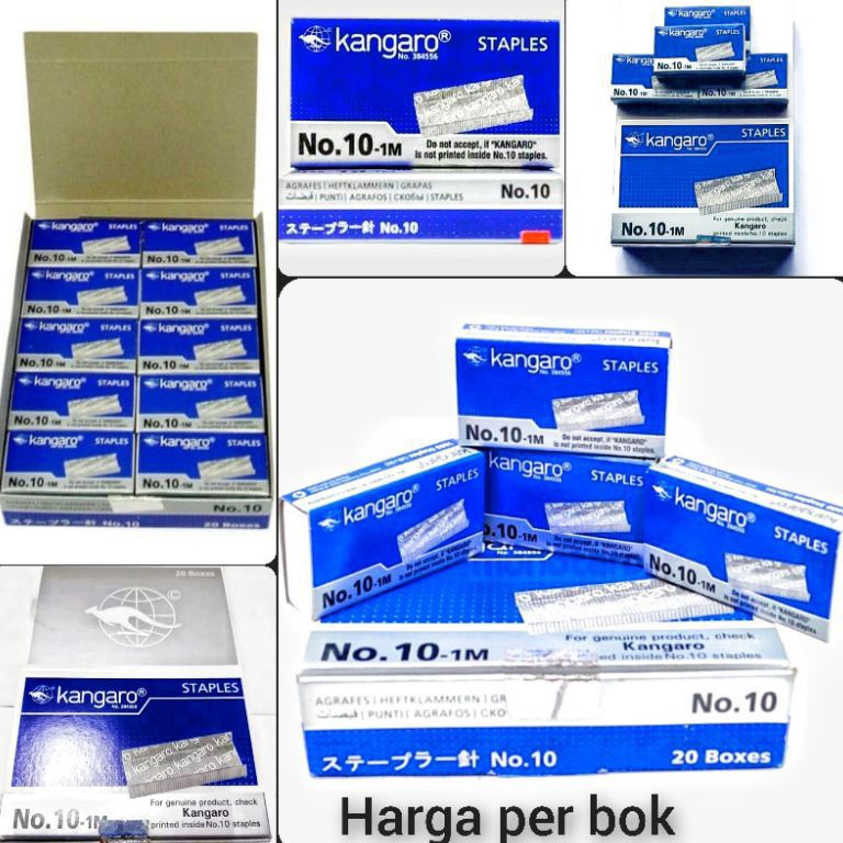 

[❂N75/] Isi Staples Kangaro No.10-1M ( 1pak/20 kotak ) GOGO Order
