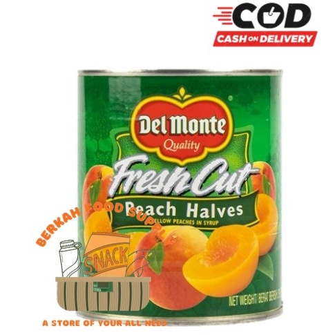 

[KODE PRODUK P0RRN9937] Del Monte Peach Halves 825gr Yellow Peach In Syrup / Peach Kaleng Delmonte