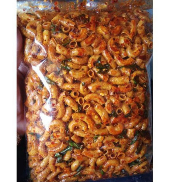 

[KODE PRODUK Q87U08147] Makaroni bantat kriuk Extra pedas daun jeruk isi 1 kg promo