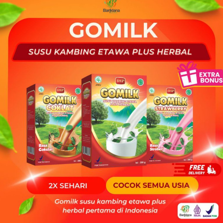 

[™L78/] GOMILK | Susu Kambing Etawa Plus Herbal | Susu Kambing Best Seller Murah