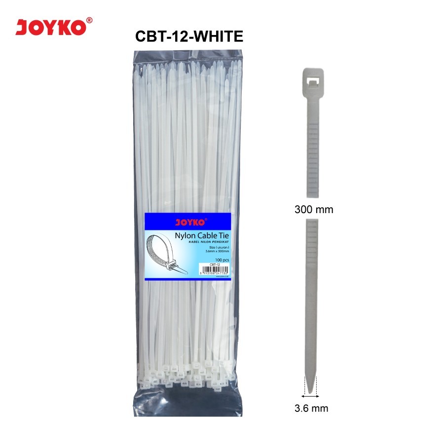 

Nylon Cable Tie Kabel Ties Pengikat Nilon Joyko CBT-12 3.6 mm x 300 mm