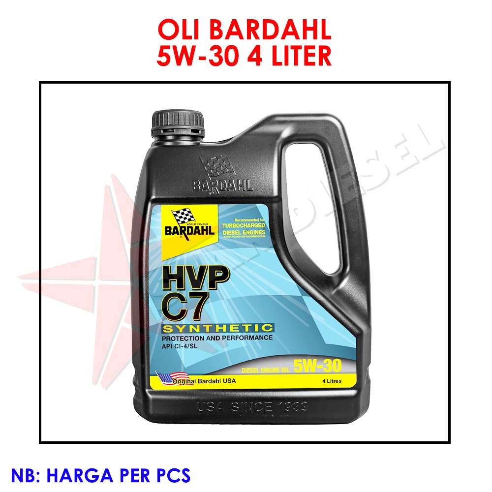 5W-30 OLI BARDAHL 4 LITER OLI MESIN DIESEL SYNTETIC 5W-30 4L