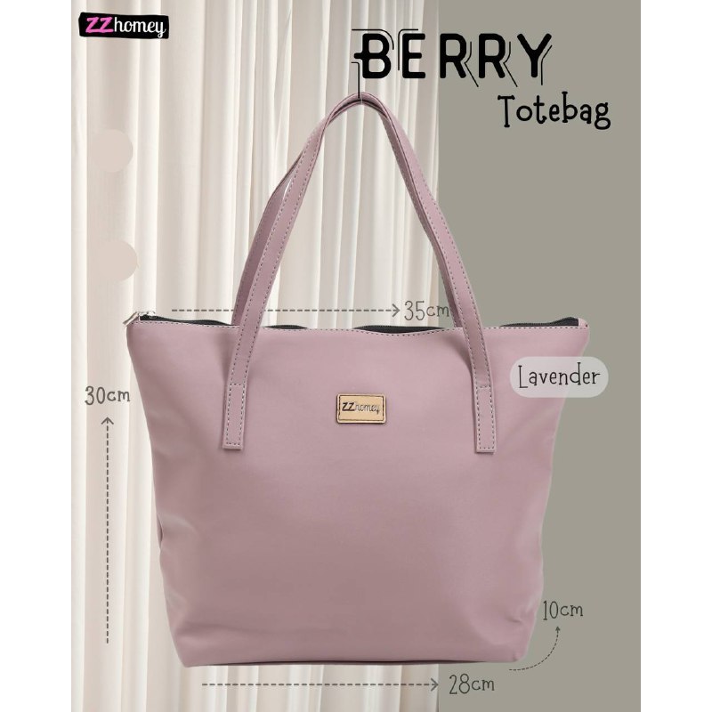 BERRY TOTEBAG LAVENDER BY ZZHOMEY - TAS BAHU TANGAN SELEMPANG TOTEBAG WANITA TERBARU BAHAN CHOCOLY W