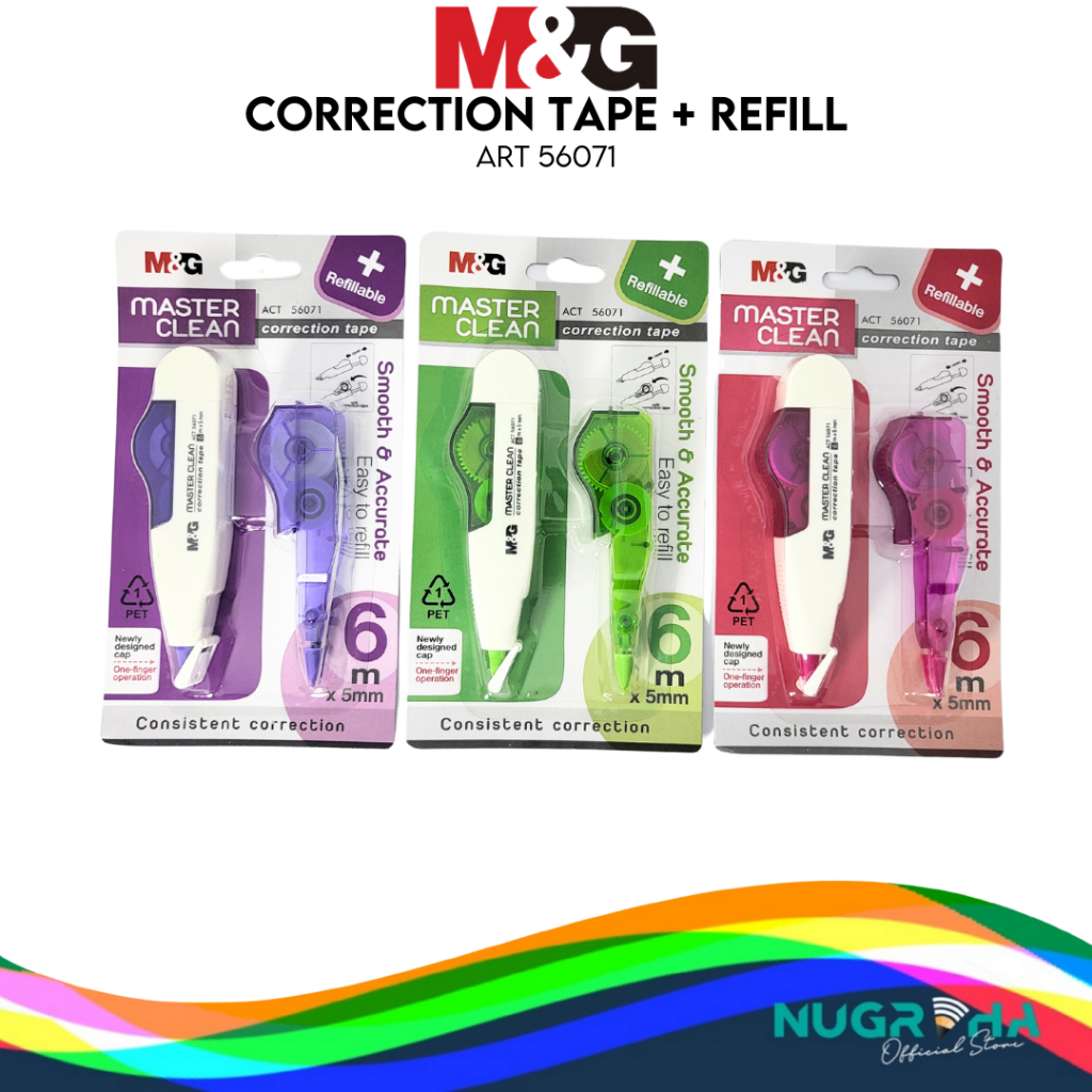 

M&G ACT56071 Correction Tape / Pita Koreksi CP 6 Meter Refill