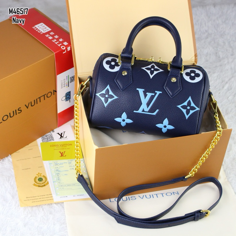 Tas Wanita Lv Speedy Empreinte Degrade GHW Full Embos Lotte Box