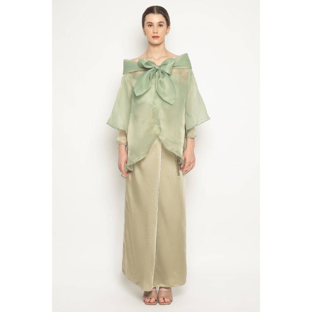 ATELIER MODE Jemima Olive Wrapped Skirt