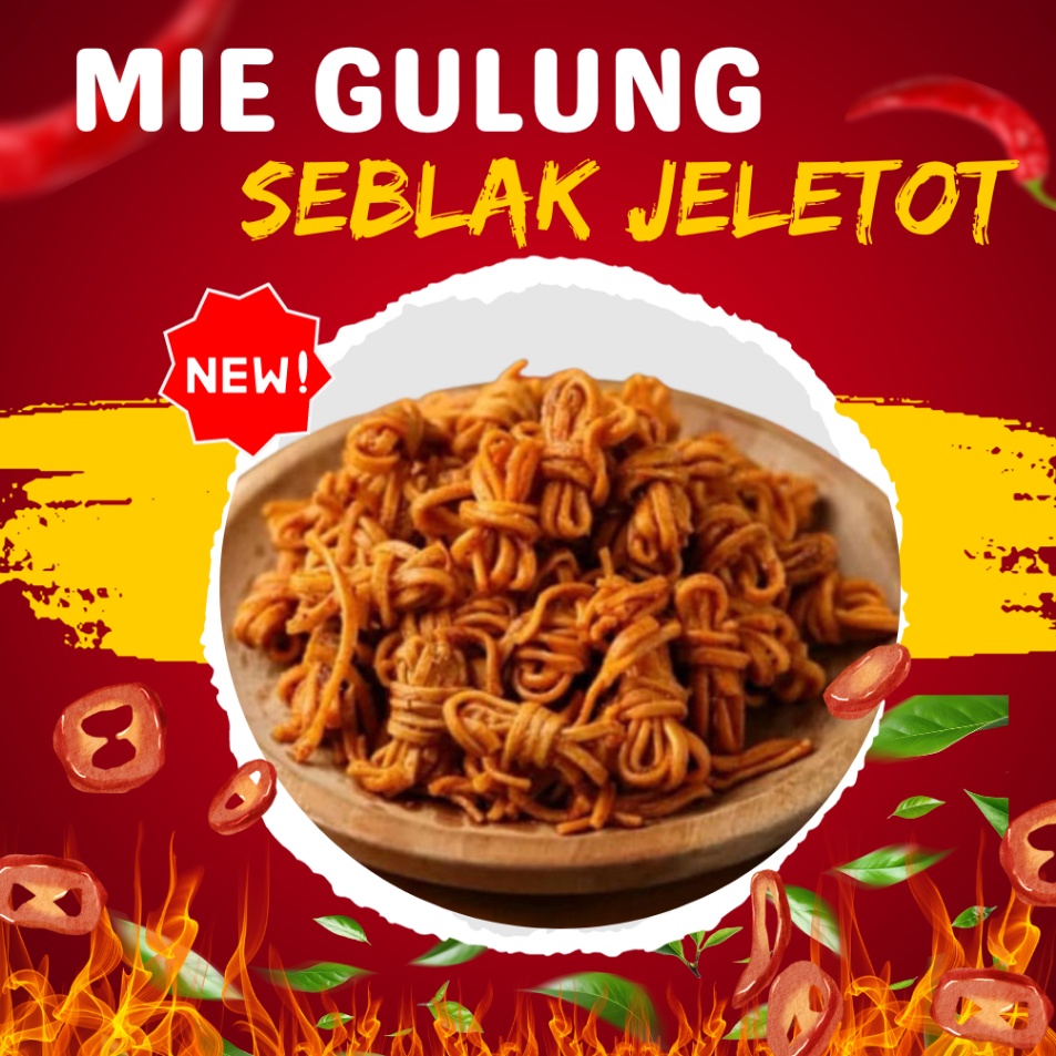 

[KODE AFP8T] READY 250 gram mie gulung kriyuk pedas daun jeruk