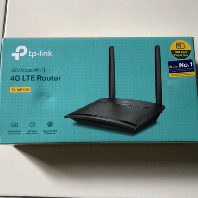 Tp-link 4G LTE Router TL-MR100 (router wifi bisa pakai kartu)