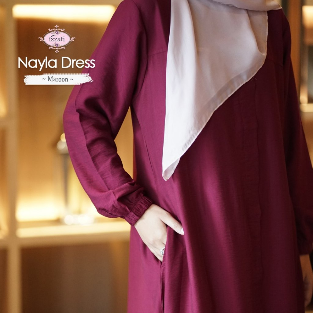 BEST SELLER Gamis Nayla Daily Series By Izzati Muslimah Polo Linen