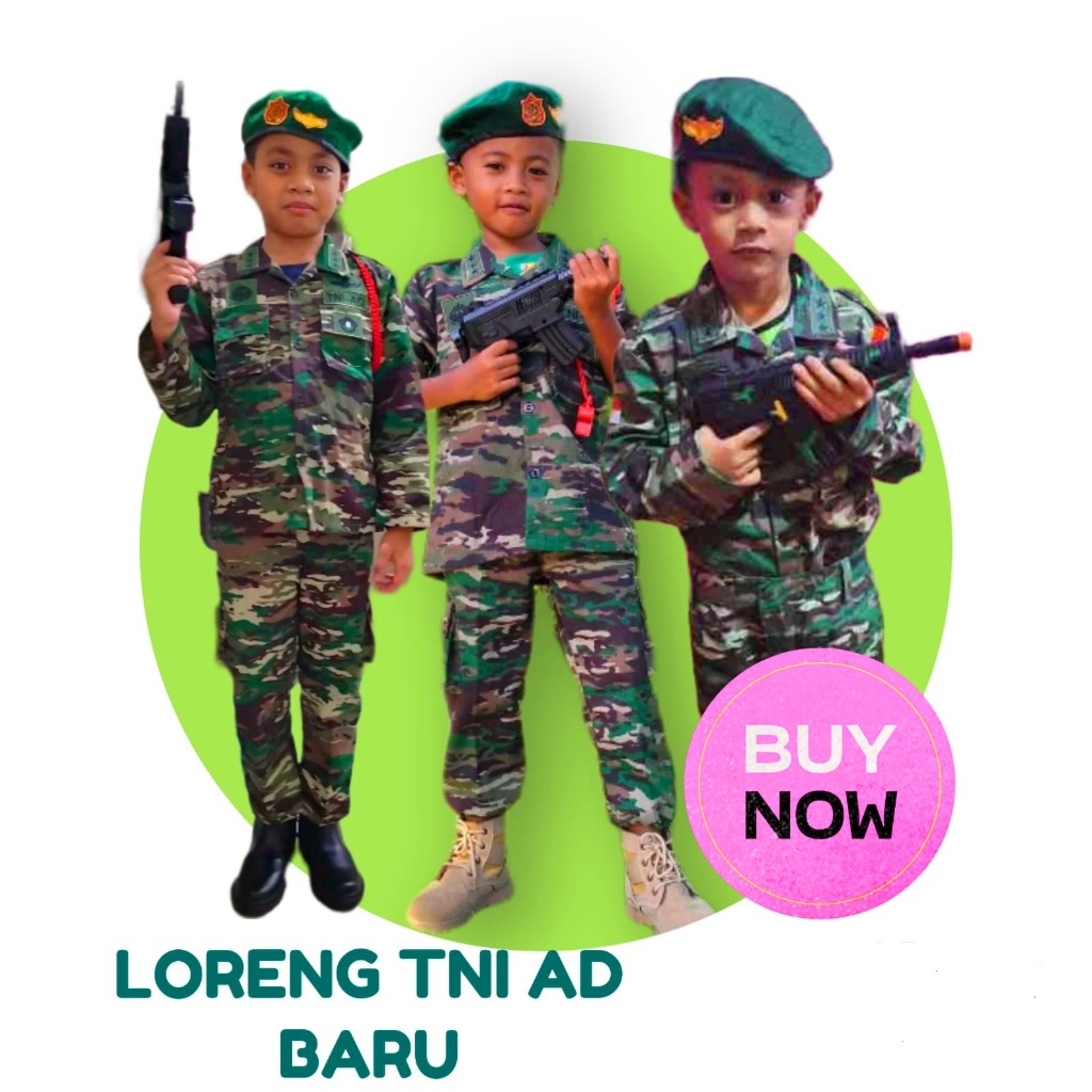 Baju Profesi TNI AD terbaru, Loreng TNI AD Baru, Kostum TNI AD Baju tentara anak