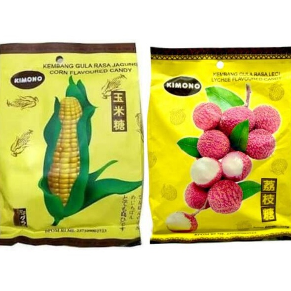 

[KODE MWQH9] Permen Jagung / Leci Kimono 150gr Corn / Lychee Candy Rasa Buah