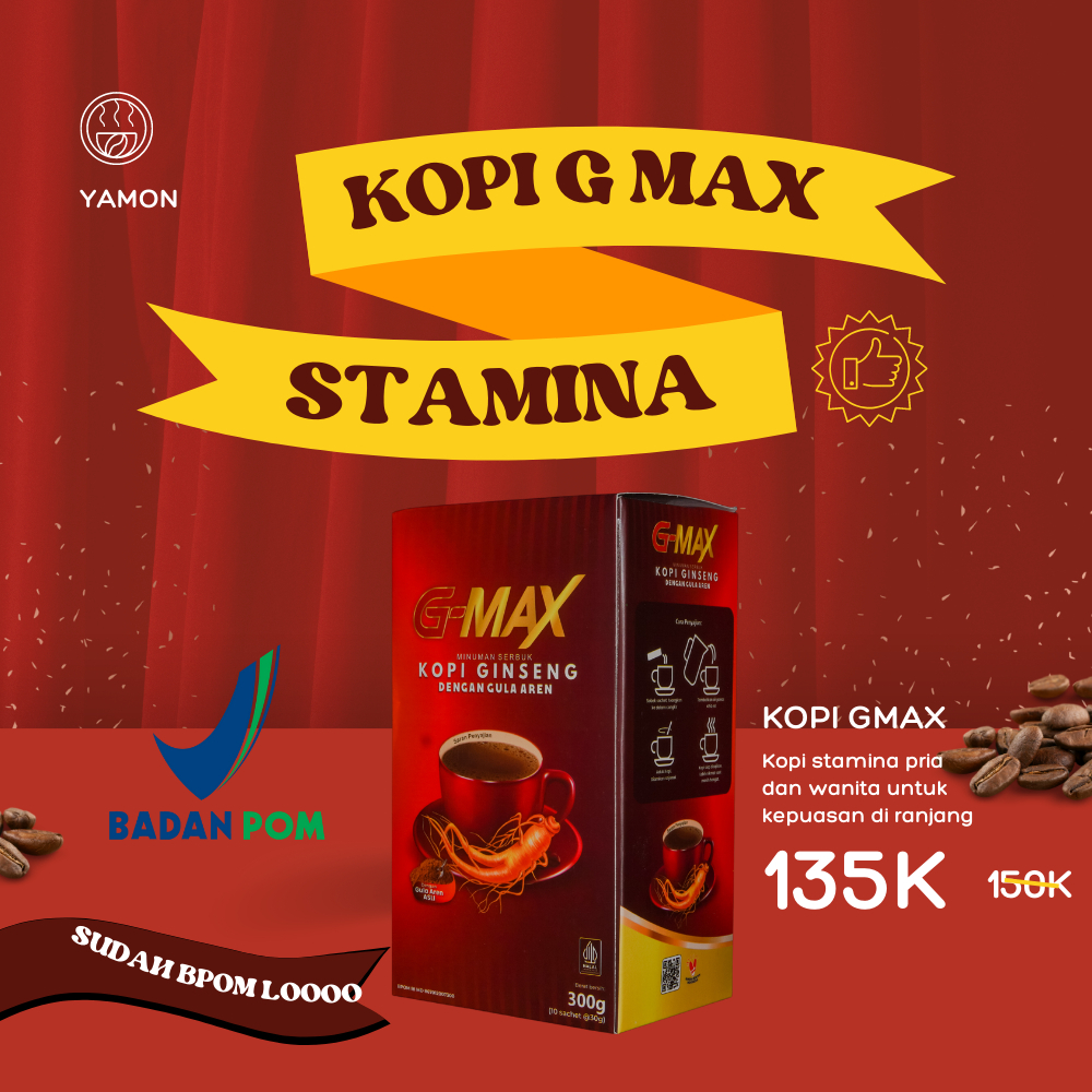 Kopi Kuat Pria Tahan Lama Sex Paling Laris Original 100% Gmax Coffee Herbal