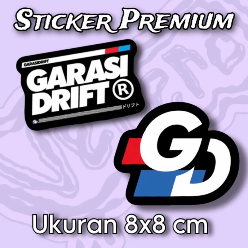 Sticker Garasi Drift big pack 2 pcs premium waterproof