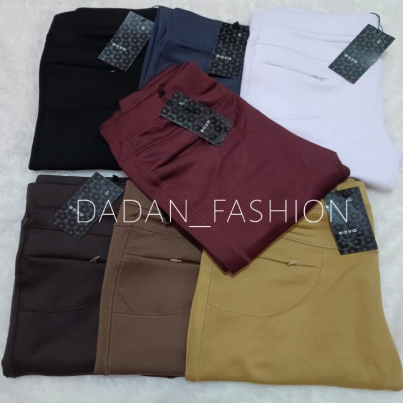 Celana panjang Scuba licin import(saya) /Celana bahan scuba jumbo / celana scuba wanita import/celan