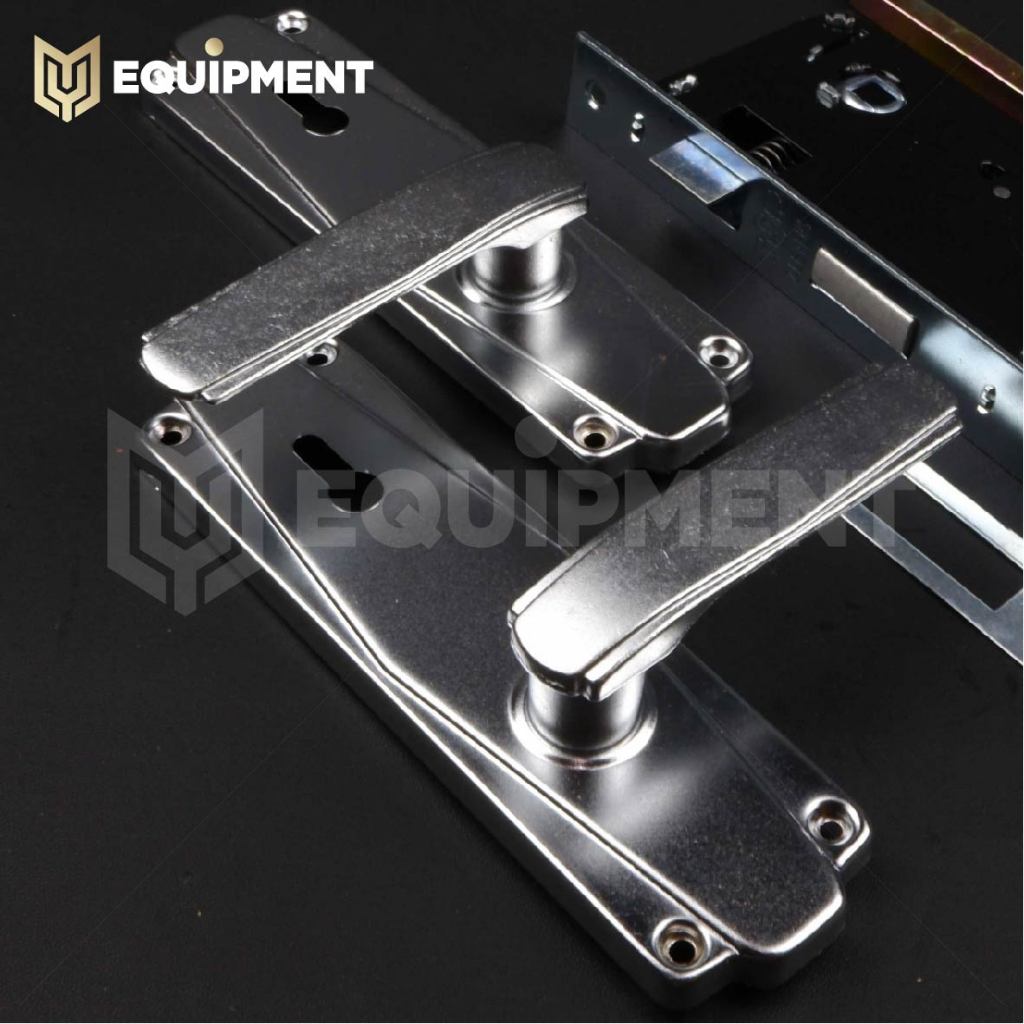 kunci pintu kecil klasik 15cm / gagang plat silver / kunci colok antik vintage jadul safety lock / h