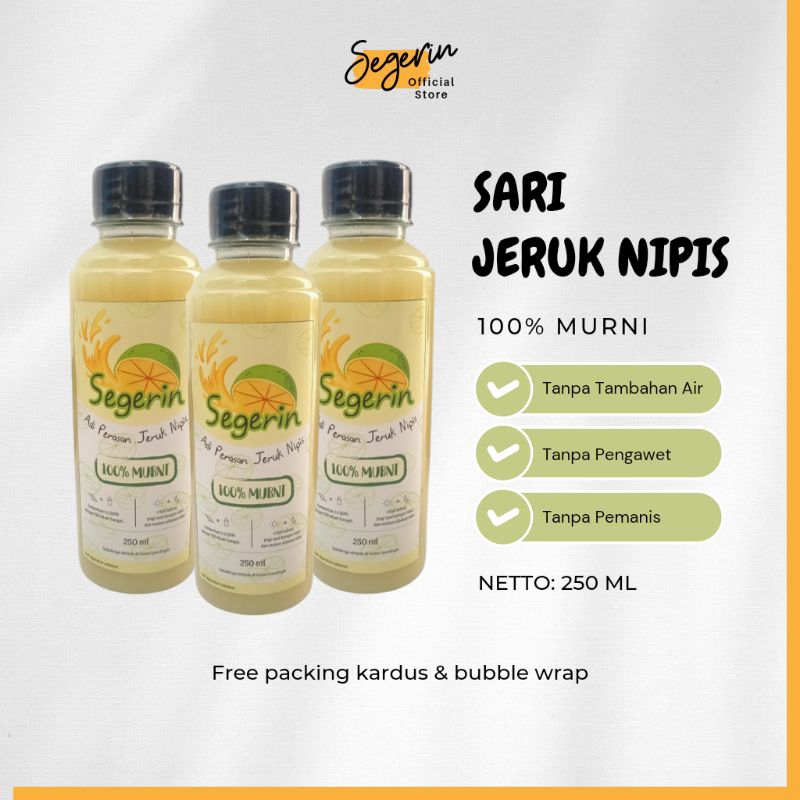 

SARI JERUK NIPIS 250 ml. 100% MURNI. TANPA TAMBAHAN APAPUN. SEGERIN!