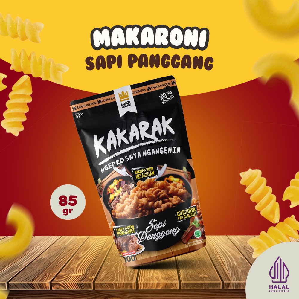 

Kakarak - Makaroni Rasa Sapi Panggang - Cemilan Makaroni Goreng - 85gr