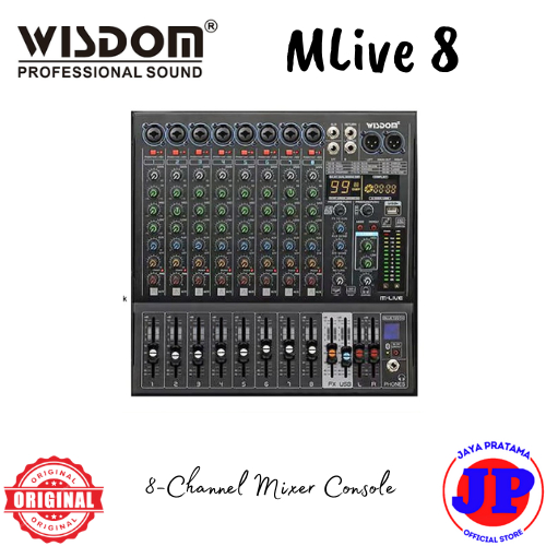 Wisdom MLive 8 8-Channel Mixer Audio With Bluetooth Original Mlive8 M-live8