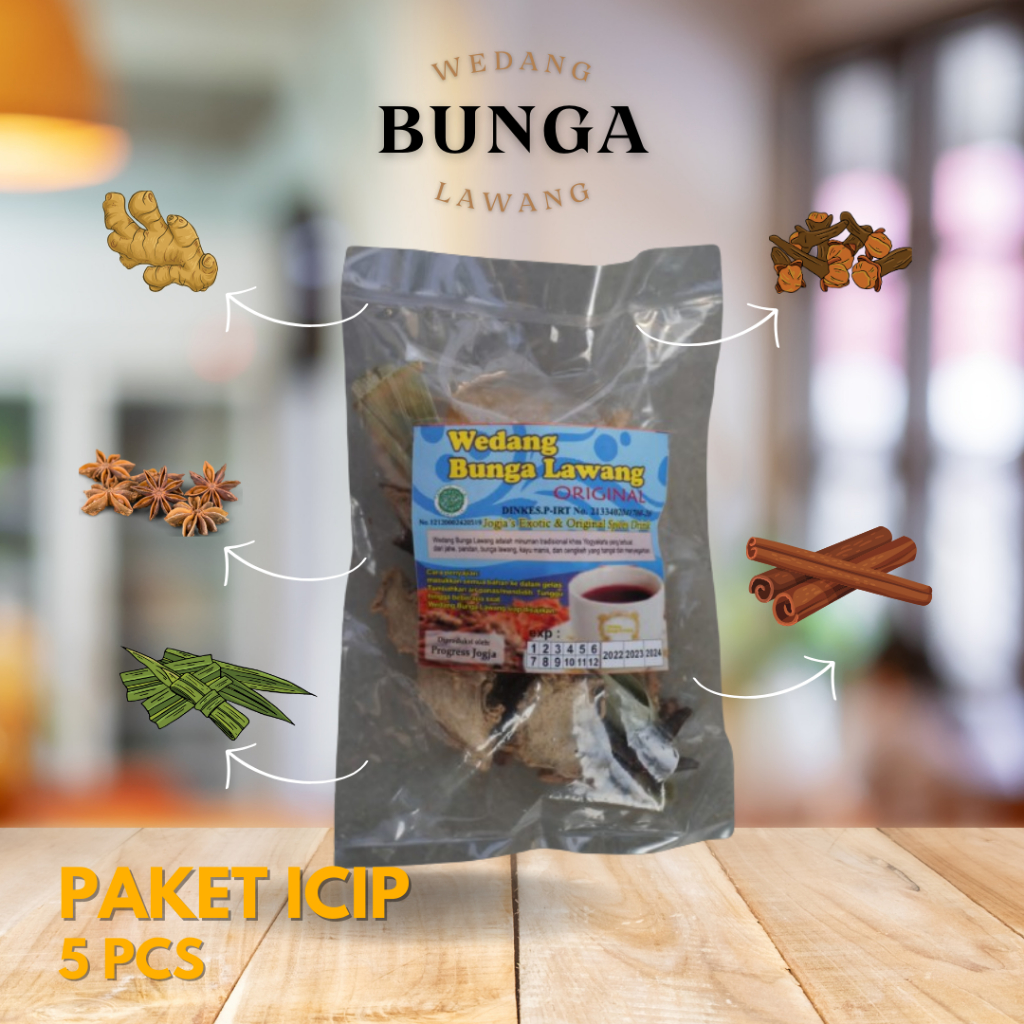 

Wedang Bunga Lawang Original (PAKET ICIP) 5 Pcs Komplit Khas Jogja - Rempah Minuman Herbal Tradisional
