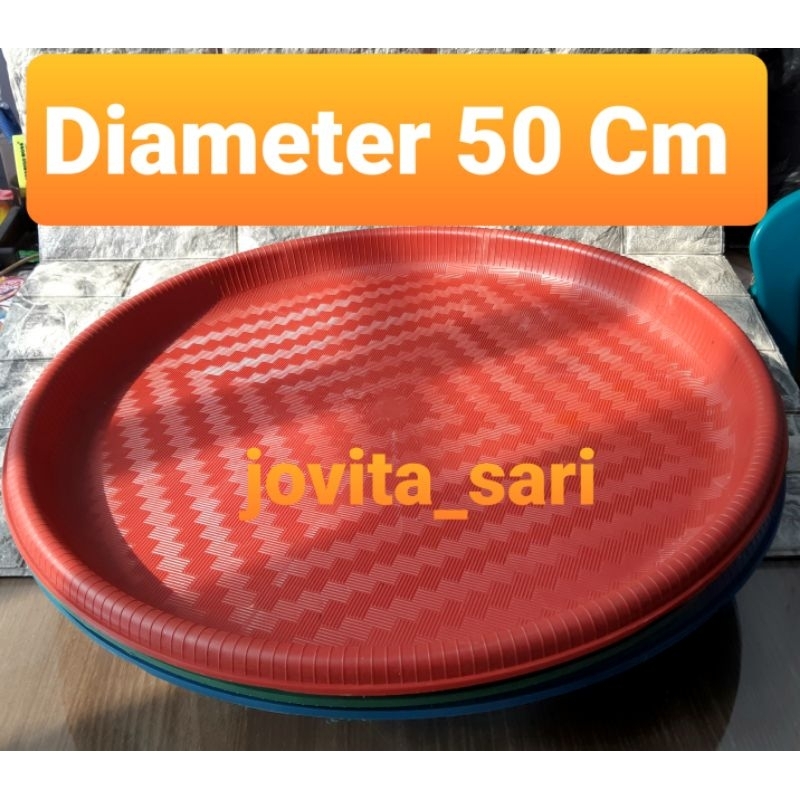 Tampah Plastik 50cm Wadah Kue Tumpeng