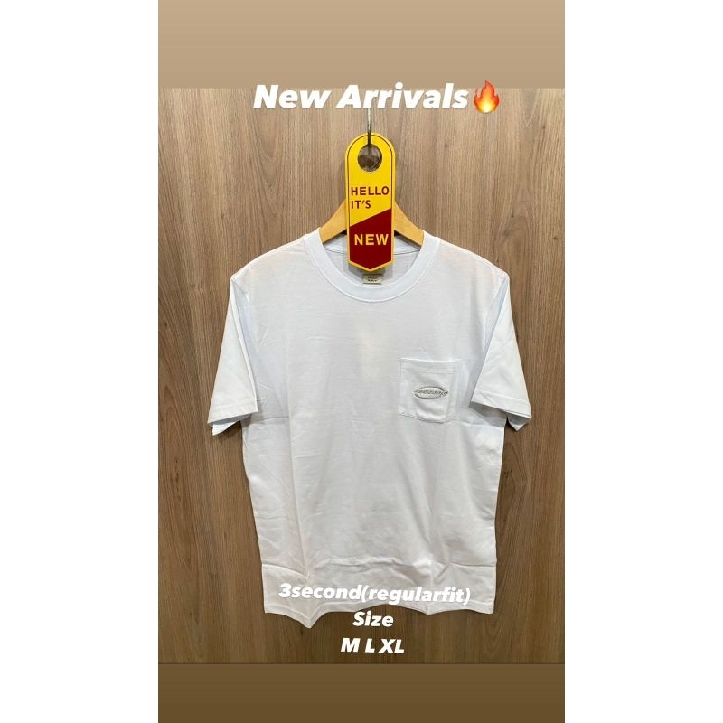 kaos 3second putih motif simpel terbaru, 100% original