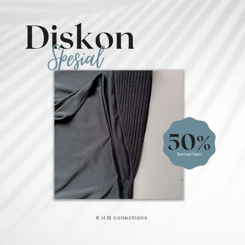 HITAM PAKET USAHA 5 PCS HIJAB BERGO INSTAN