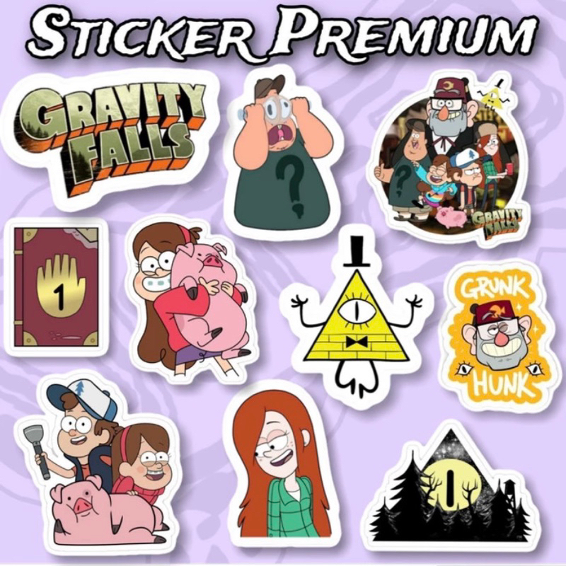 

Sticker Gravity Falls pack 10 pcs premium waterproof