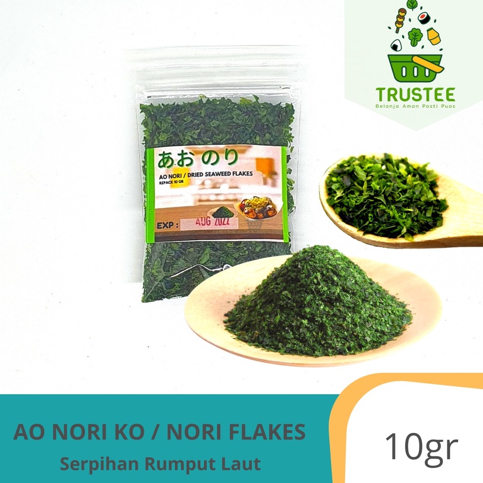 

➢Murah Banget↑ Aonori Ko Taburan Takoyaki Mentai / Ao Nori Bubuk Seaweed Flakes / Serbuk Rumput Laut 10gr 090