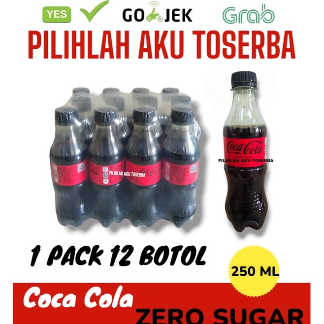 

[KODE WPLKJ] Coca Cola ZERO SUGAR MINI Botol Pet Imut - ( HARGA 1 PACK ISI 12 )