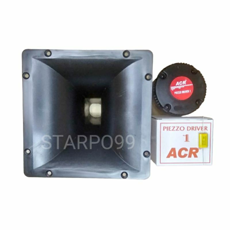 Paket horn Tweeter  Line array 22 x 22 cm  plastik PVC + Driver ACR piezzo 1 original
