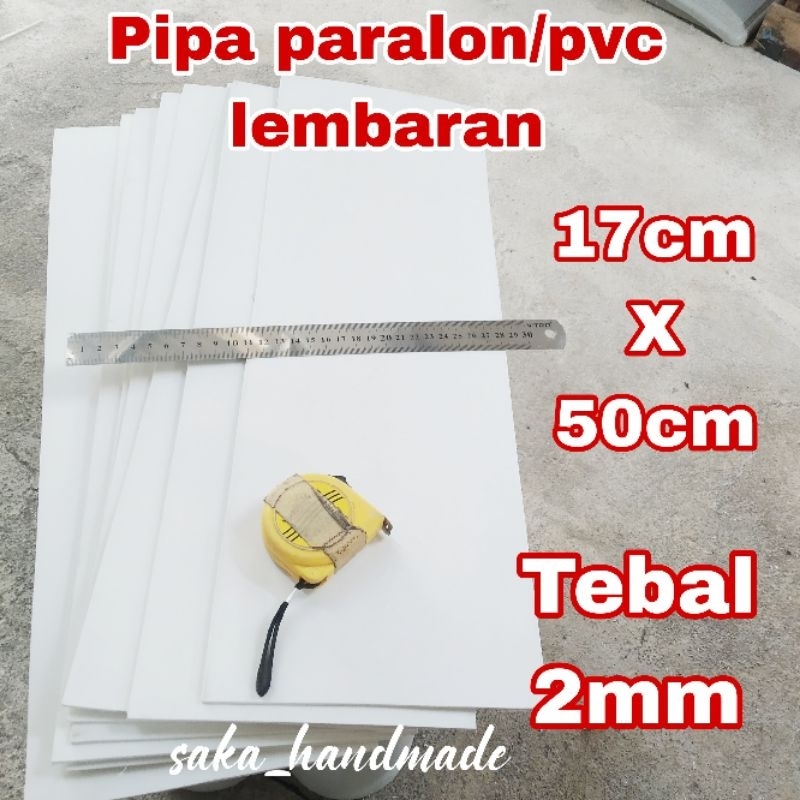 PARALON/PVC LEMBARAN (17cm X 50cm) TEBAL 2mm