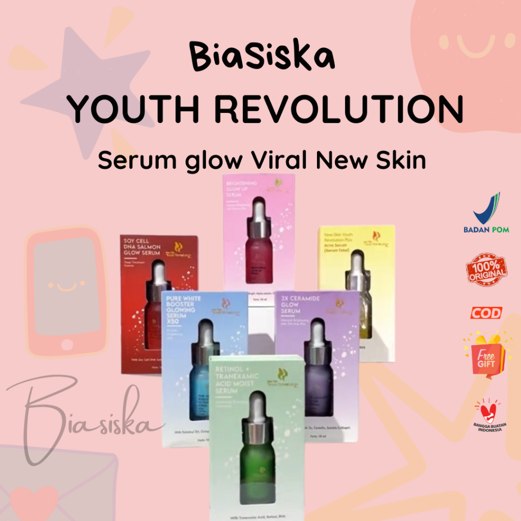 House Of Beauty SERUM Brightening GLOW PUREWHITE SALMON SOYCELL ACNE Viral YOUTH REVOLUTION