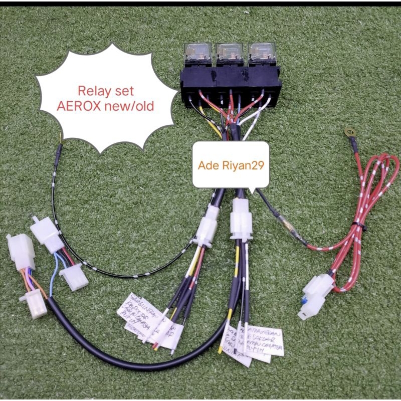 Rellay kabel relay set lampu Sorot mini laser untuk motor AEROX new dan nmax new