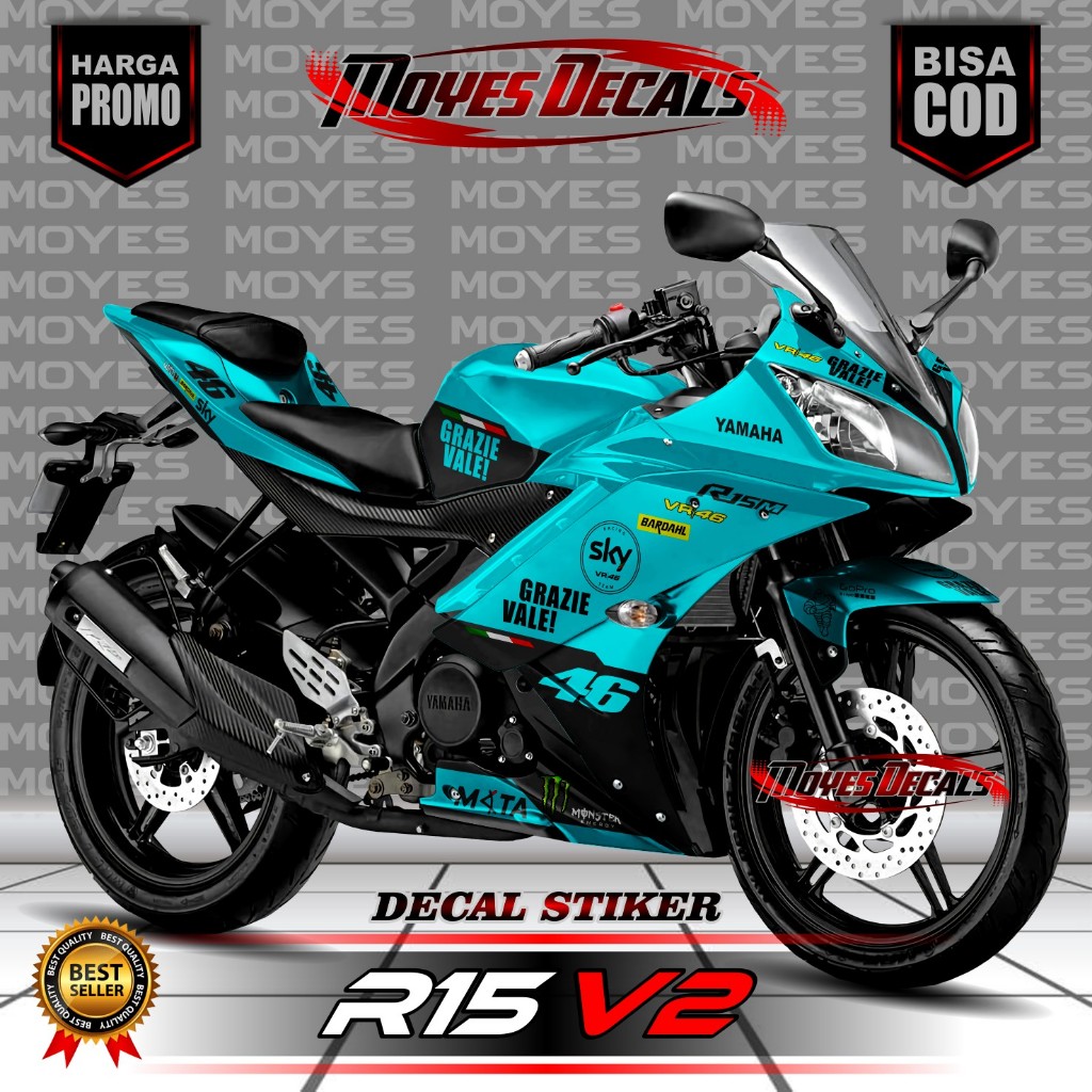 COD Decal Stiker Motor Yamaha R15 V2/ R15 V2 / R15 V2 Mandalika Livery Full Body