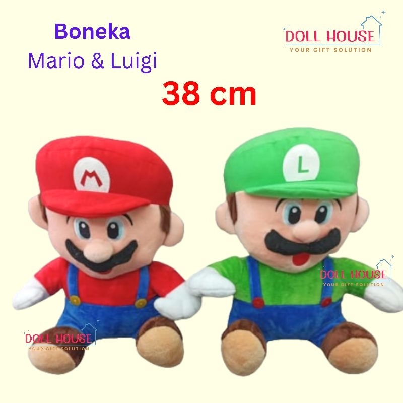 Boneka Mario & Luigi / Boneka Mario Bros / Boneka Luigi Bros