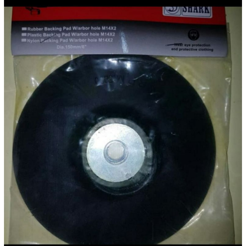 karet alas mesin gerinda 4 inch / rubber pad holder nut