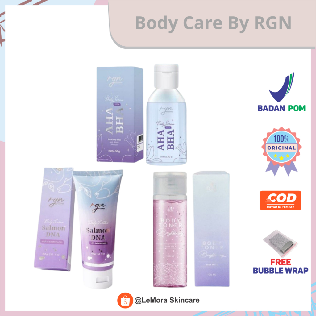 Lotion Salmon DNA BPOM RGN RGN Body Serum AHA & BHA With Allantoin Regina Beauty Care Serum Badan BP