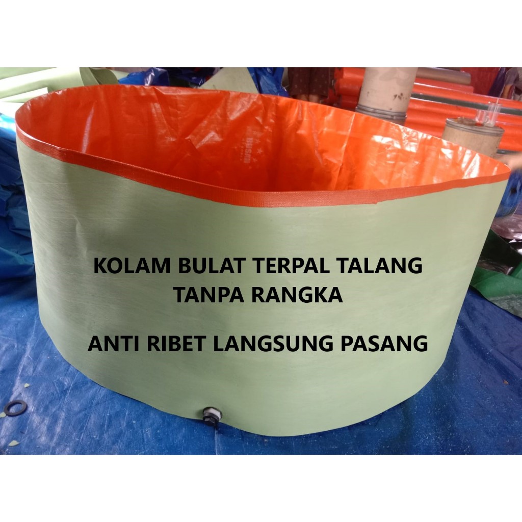Terpal Kolam Ikan Bulat Tanpa Rangka Serbaguna