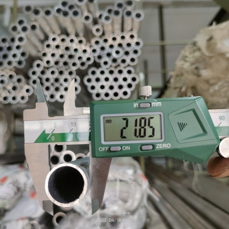 pipa aluminium OD 22mm x id 19mm tebal 1,5mm panjang 1meter tabung dural alumunium 6061