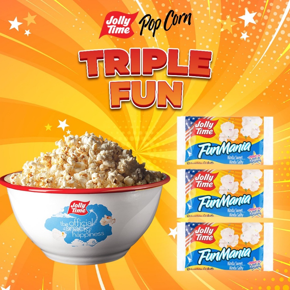 

↕Sale❅ Jolly Time - Paket Triple Fun (3FM) - Mircowave Popcorn -Live I43