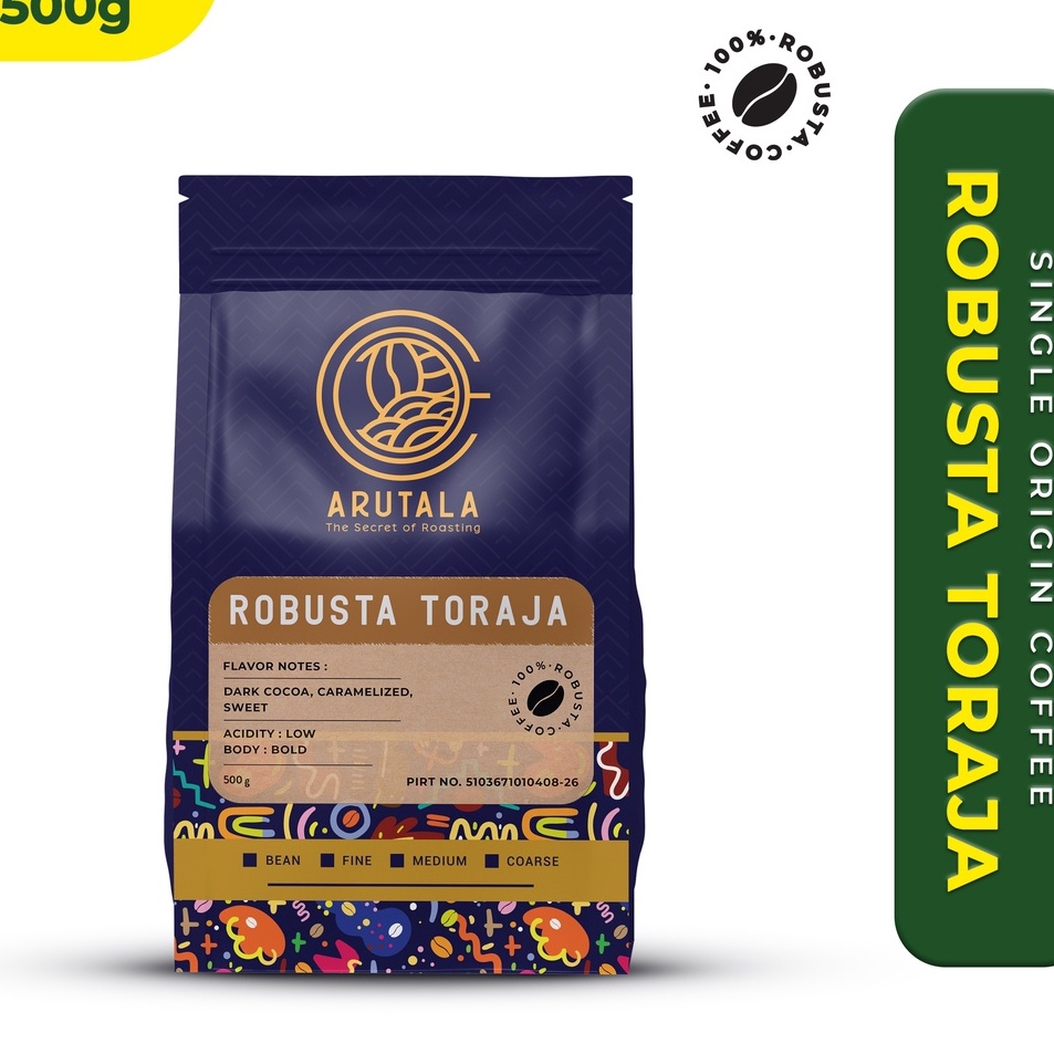 

Stok Banyak ARUTALA Kopi Toraja Rantebua Robusta Coffee 500 Gram Murah