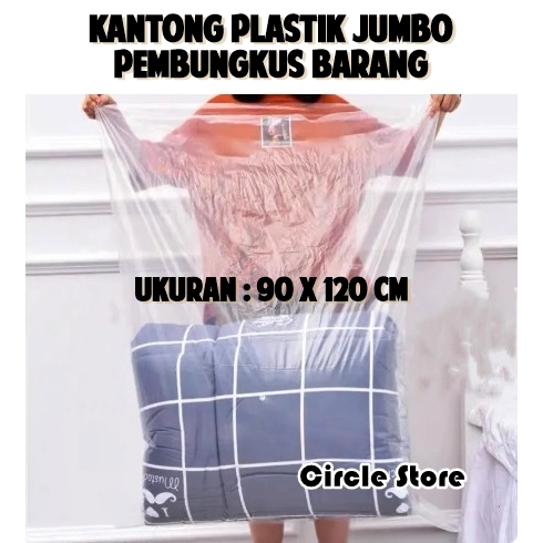 Kantong Plastik Transparan Pembungkus Bedcover Tas Koper Boneka Stroller Sofa Spring Bed Furniture