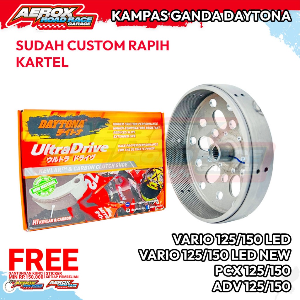 Paket Mangkok Custom kampas ganda daytona Vario 125 150 Vario 110 karbu PCX 150 160 ADV 150 160