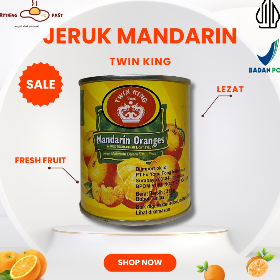 

[KODE PRODUK YWWWP8135] CUCI GUDANG - Jeruk Mandarin Kaleng TWIN KING