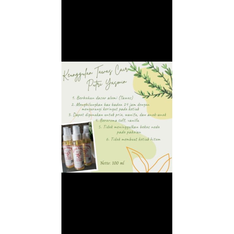 Tawas cair putri yasmin original bpom