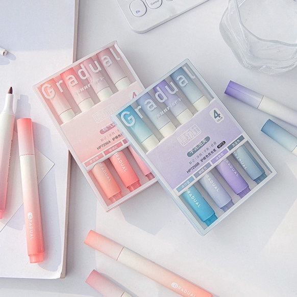

Dijual Murah 1 SET ISI 4 HIGHLIGHTER WARNA PASTEL TERANG / 1 SET STABILO HIGHLIGHTER WARNA PASTEL PGS