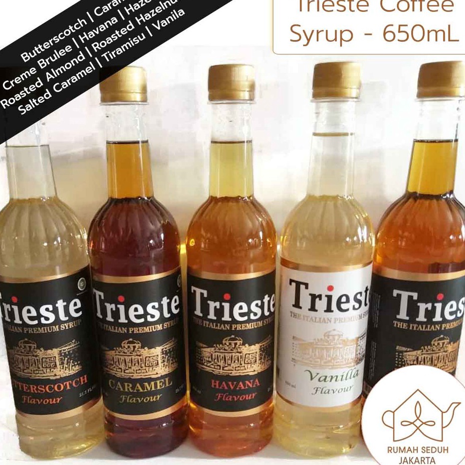 

Bayar Di Tempat Trieste Italian Syrup 650 mL - Coffee Syrup : Caramel, Vanila, Rum, Hazelnut, Irish Cream, Almond Murah Banget