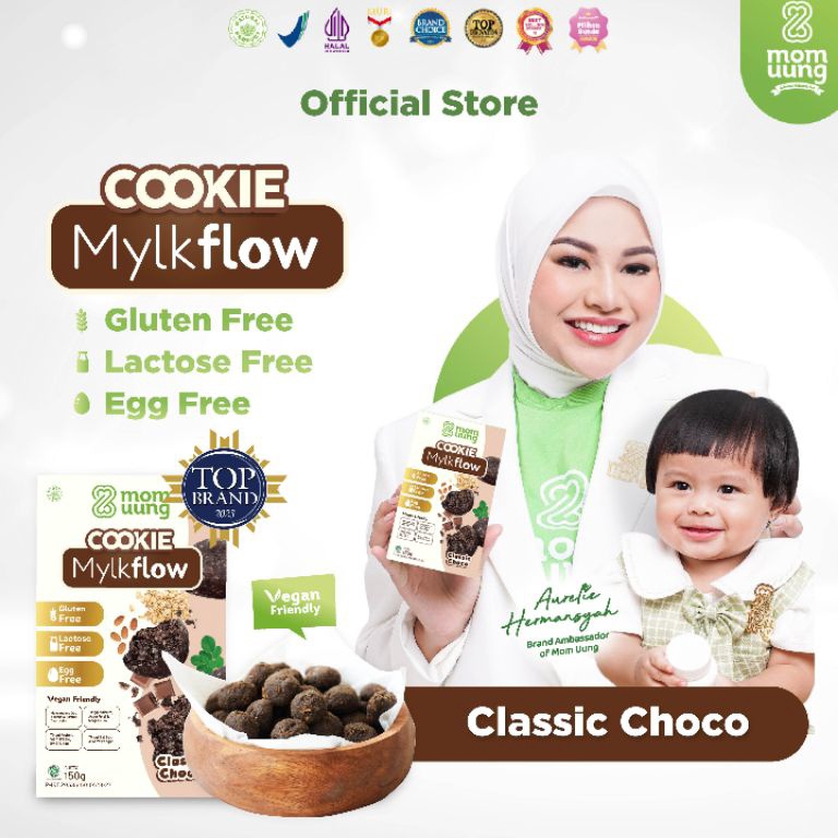 

[✴F22>] MOM UUNG COOKIE ASI BOOSTER MYLKFLOW CLASSIC CHOCO /COOKIE SEHAT ASI/ VEGAN FRIENDLY / LACTOSE / GLUTEN / EGG New Product