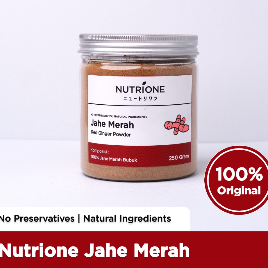 

Ready Jahe Merah Bubuk / Red Ginger Powder Premium Original Nutrione Super Promo
